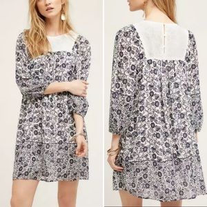 Anthropologie One September Floral Print Peasant Dress, XL